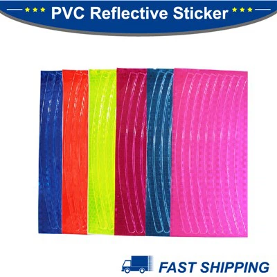PVC Reflective Tyre Rim Stripe Stickers Rau Tsheb Thiab Tsav Tsheb
