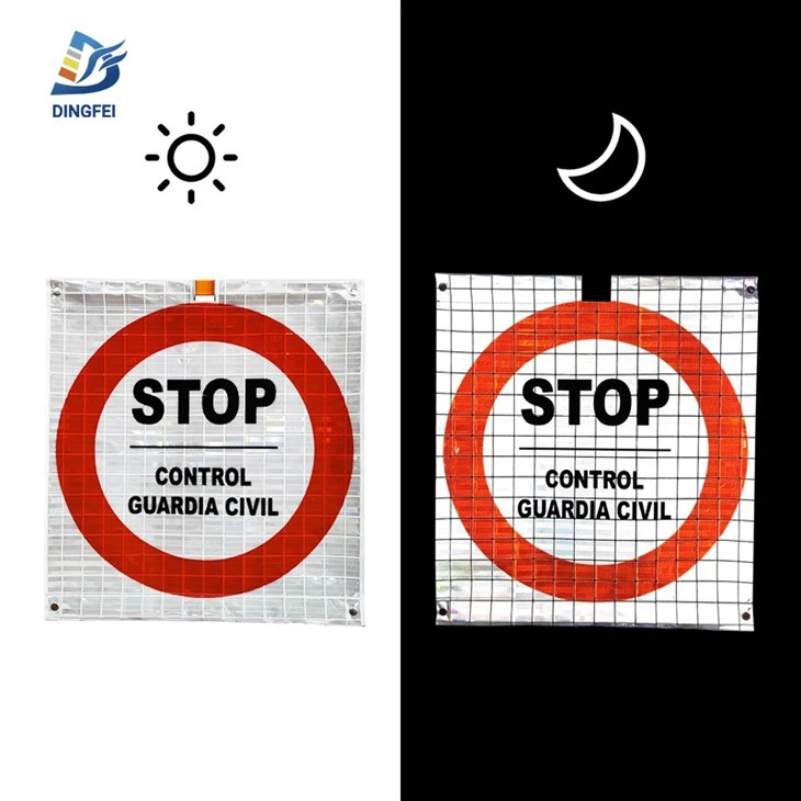 Stop Control Guardia Civil Roll Up Traffic Sign