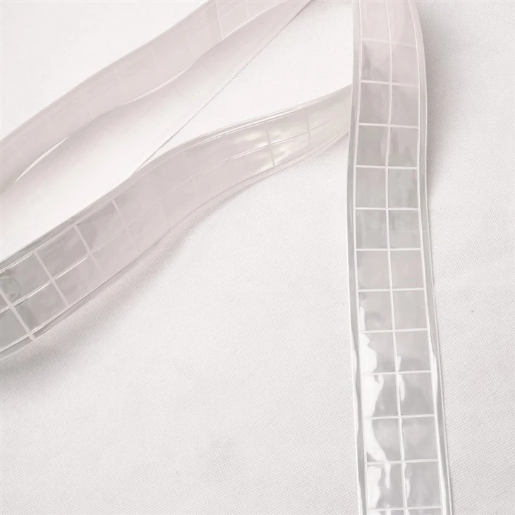 White Checkered PVC Reflective Tape For Clothing